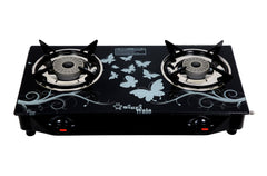 Sigri-wala 2 Burner Tornado Delux Design Glass Manual Gas Stove (2 Burners)