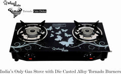 Sigri-wala 2 Burner Tornado Delux Design Glass Manual Gas Stove (2 Burners)