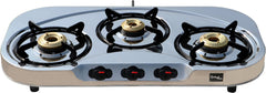 Sigri-wala Classis Stainless Steel ISI Certified 3 Burner Stainless Steel Manual Gas Stove (3 Burners)