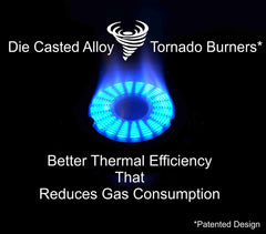 SigriWala Delux Tornado Burner Toughened Glass Gas Stove (LPG Compatible) (Manual Ignition, 2 Burner) - Black