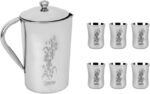 2L Stainless Steel Water Jug with Glass Set – SigriWala-1