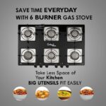 6 Burner Manual Gas Stove – Orchid Black by Sigriwala
